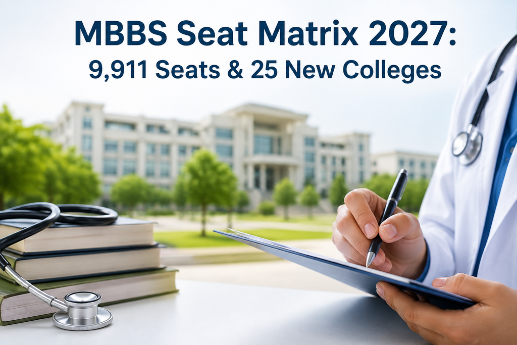 MBBS Seat Matrix 2026-27: 25 New Medical Colleges & 9,911 MBBS Seats Added