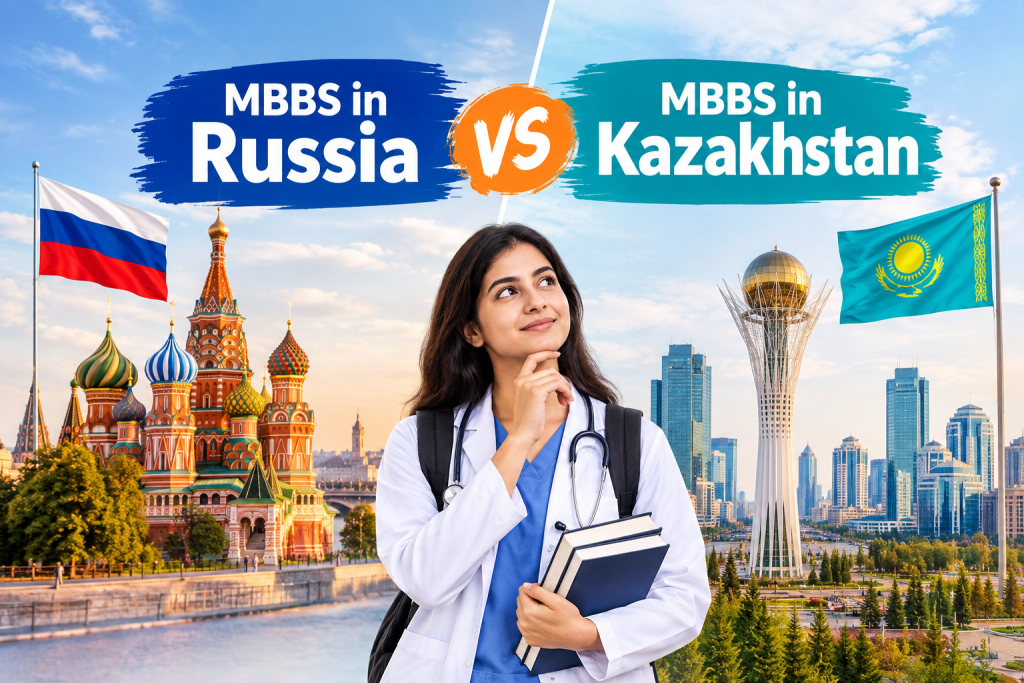 MBBS in Russia vs MBBS in Kazakhstan: Fees, Eligibility, NMC Rules & Which Is Better for Indian Students?